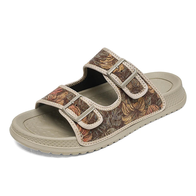 Men's Casual Slip-On Slippers New Summer Lightweight Beach Shoe Outdoor Sports Fashion Anti-Slip Soft Sole City Walking Slippers