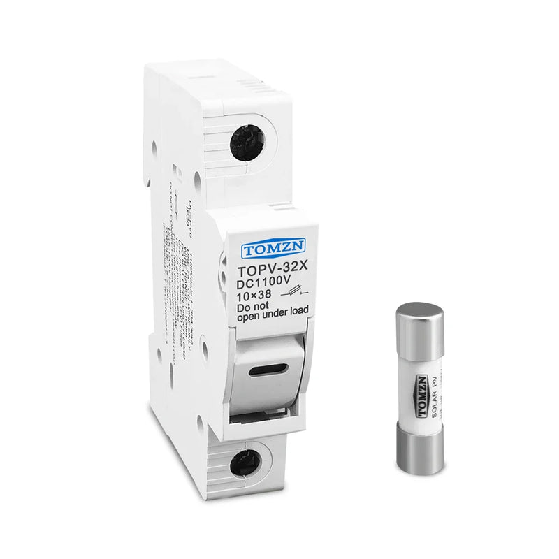TOMZN 1P Solar PV Fuse Holders Suitable For 10*38mm PV Fuse Link Solar System Protection