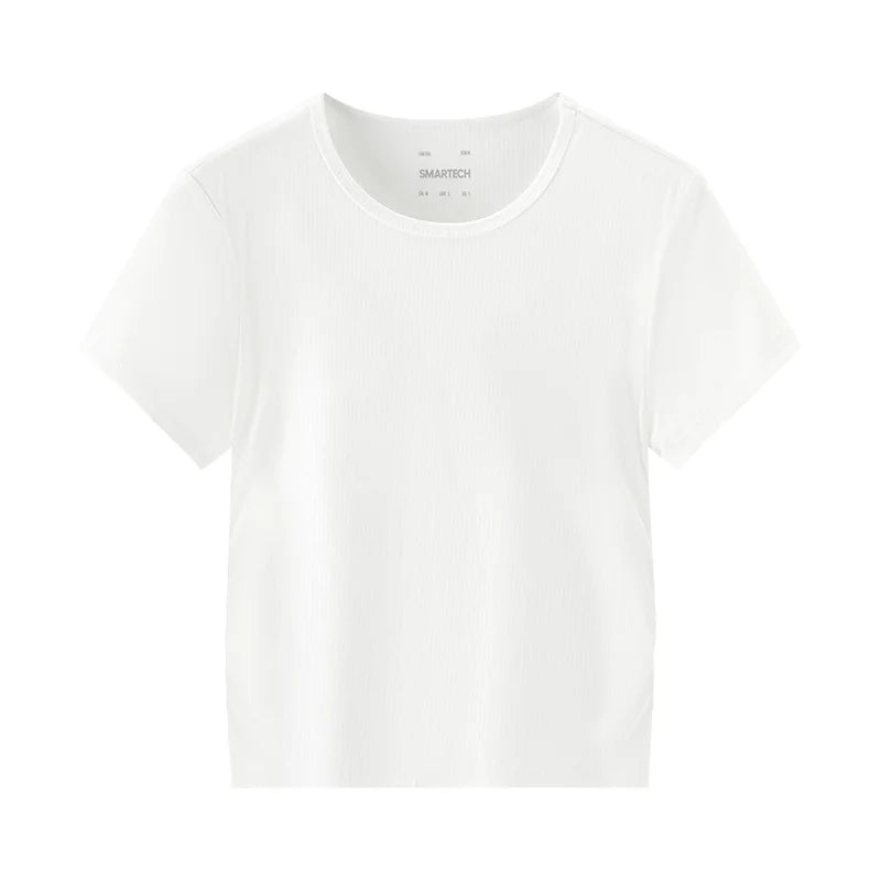Semir Womens Tshirt 2026 Short Style Cool Feeling Slim Moisture Wicking Quick Dry Casual Soft