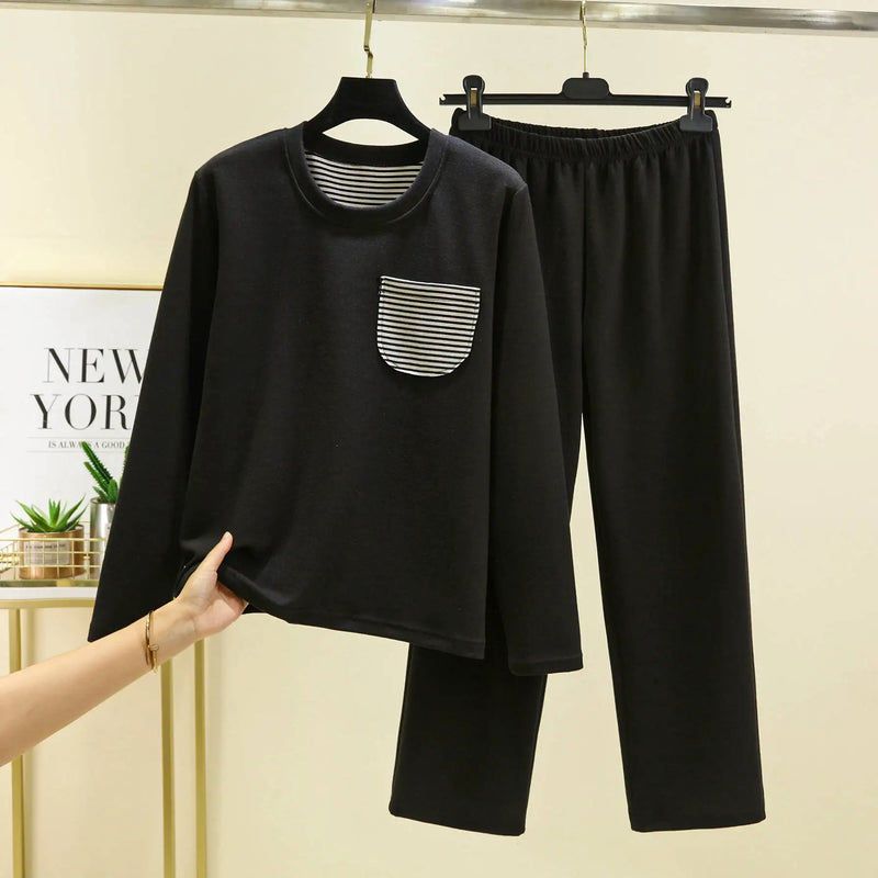 Pijama Feminino New Thicken Fleece Winter Sleepwear Pyjama Big Size De Velvet Warm Pajamas Set Woman Lounge Wear Home Clothes
