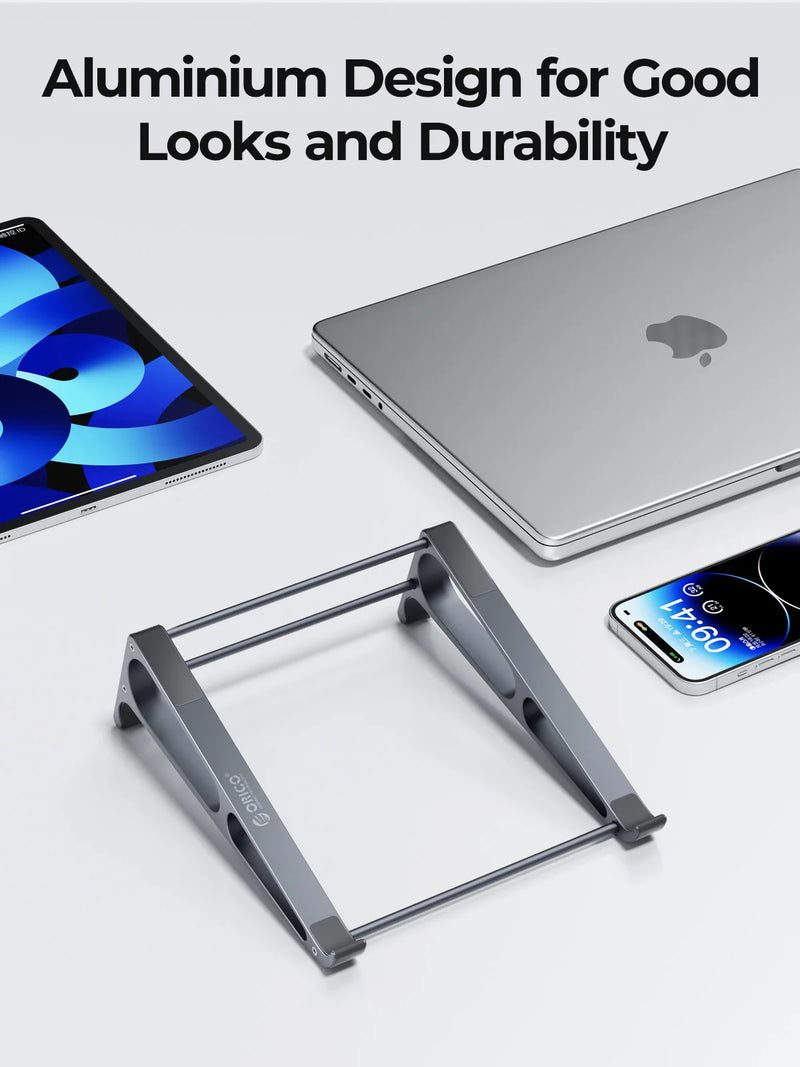 ORICO Laptop Vertical Stand Aluminium Fordable Tablet Holder 2-in-1 Stand Support Detachable for 10-17.4 inch PC Macbook Stand