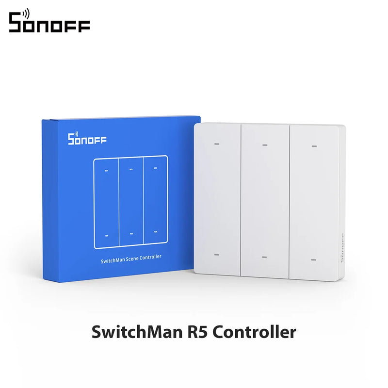 SONOFF SwitchMan R5 Scene Controller 6-Key Free-Wiring Stick-On eWeLink-Remote Gateway Multi Trigger Ways Work with M5 MINI R3