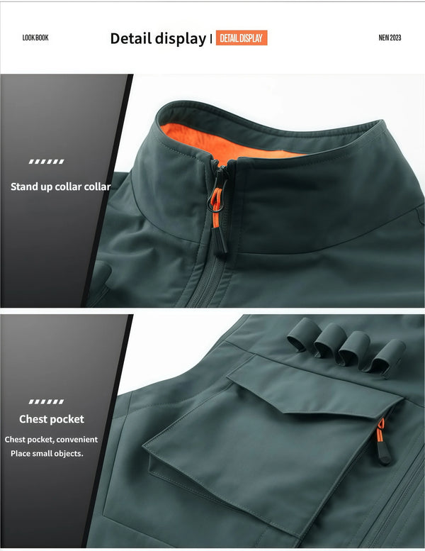 Outdoor Quick-Drying Vest Men's Thin Multi-Pocket Large-Sized Fishing Suit Casual Work Vest Photography Work Jacket