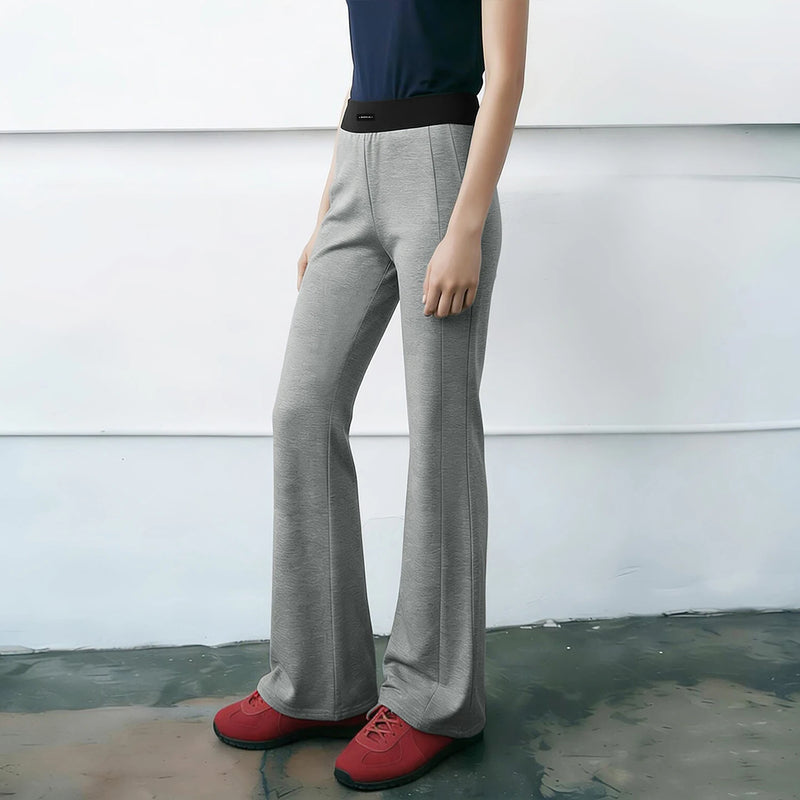 Amii Women's Flare Pants 2026 Summer New Color Block Elastic Waist Air Layer Trousers Casual Versatile Pants For Women 12622154