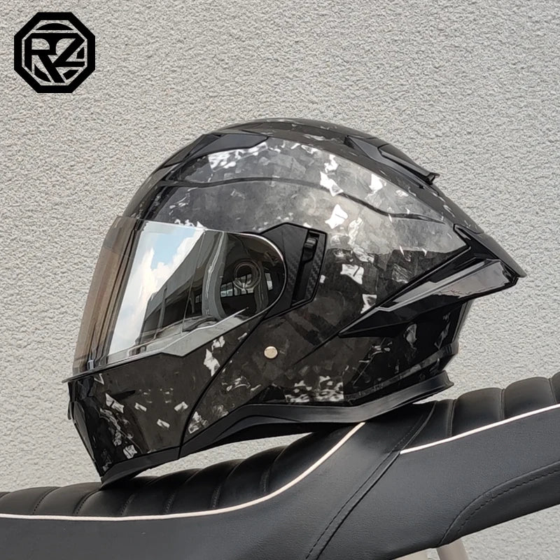 Modular Flip Up Motorcycle Helmet Full Face Dual Visor Motorbike Helmet DOT Approved Flip‑up Modular Helmet for Adults Men Women