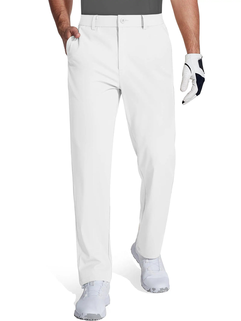 TACVASEN Mens Golf Stretch Dress Pants Staight Leg Quick Dry Water Resistant Lightweight Flat Front Work Pants Moisture Wicking