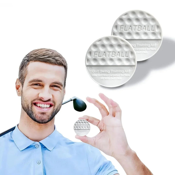 10pcs Golf Flat Balls Swing Trainer Indoor Outdoor Practice To Improve Hit Performance BPQ001