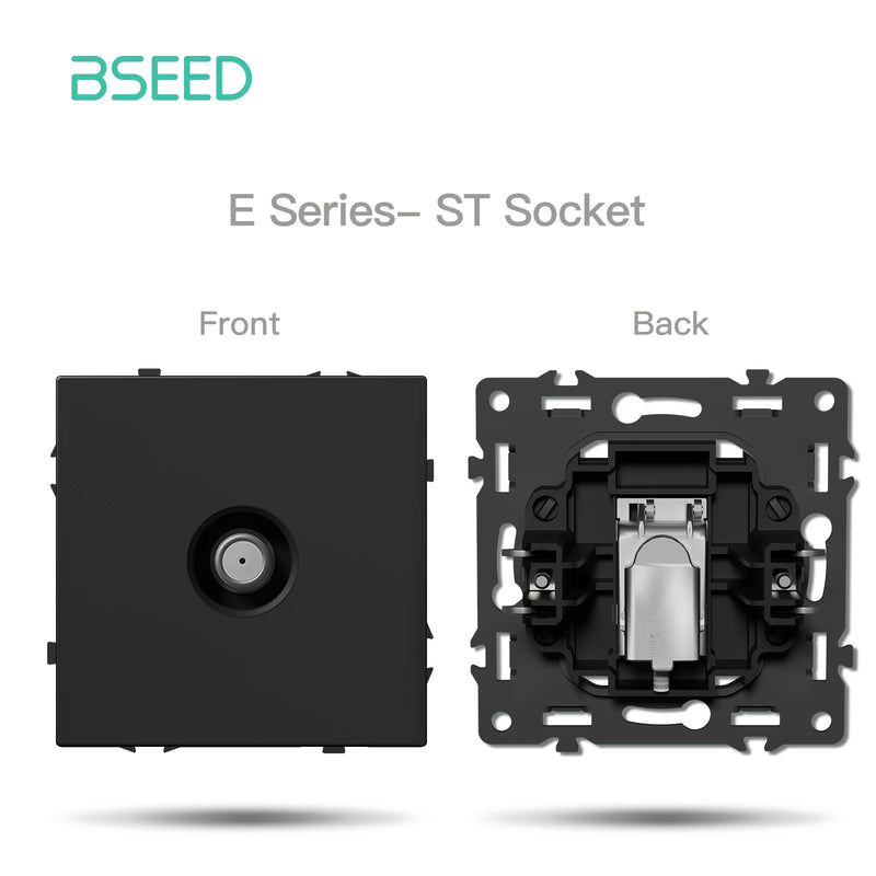 BSEED 1/2Gang Wall Light Switch USB Type-C Socket Module Part Internet TV Telephone Socket Part Plastic Frame Free Combination