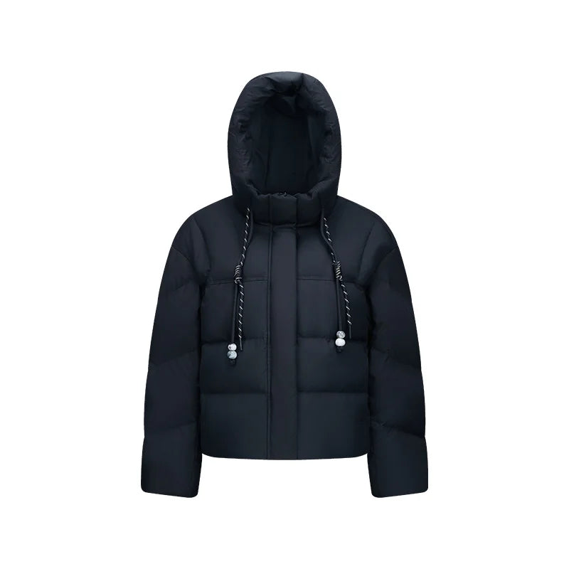 Semir Women Down Jacket 80 Percent Down Fill Loose Fit Hooded Minimal Design Puffer 2026 New Winter Daily Wear Comfort Fit