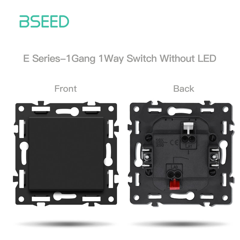 BSEED Wall Button Switch 1/2Gang Part 65W Wall Socket Module Part Internet TV Telephone Socket Glass Frame DIY Function Part