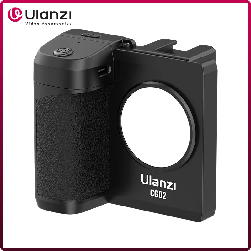 ដៃកាន់ថតរូប Selfie ស្មាតហ្វូន Ulanzi CG02 ឥតខ្សែ ប៊្លូធូស ជាមួយពន្លឺបំពេញ 5500k ជាឧបករណ៍រក្សាលំនឹងរូបថតកាមេរ៉ា