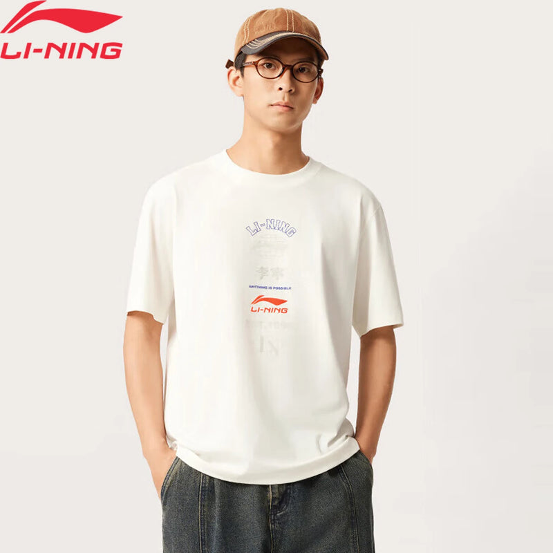 អាវយឺតបុរស Li-Ning ស្ទីលកីឡា AT DRY FREEZE Reguler Fit 75% កប្បាស 25% Polyester អាវយឺតដៃខ្លី LiNing AHSV163