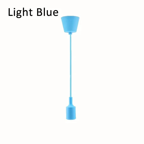 JOYINLED Silicone E27 Pendant Lamp Kit, Height Adjustable Hanging Light Cable with Ceiling Mount for Dining Table, Kids Room