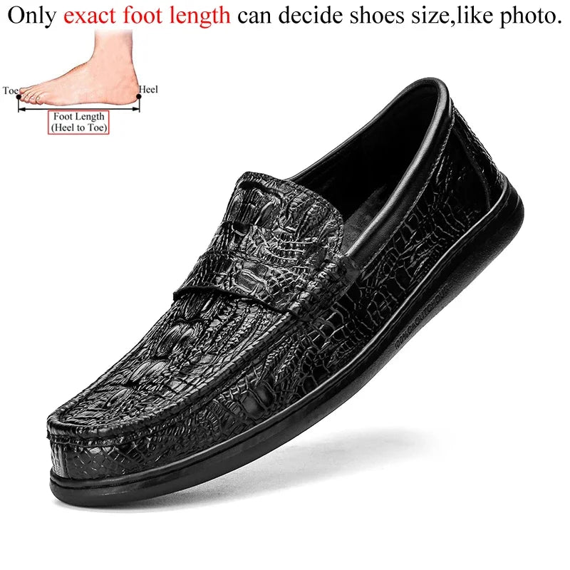 Spring Autumn Men's Slip on Loafers Leather Casual Shoes Sales Dress Boat Shoes Black Mocasines Hombre Big Size 47 48