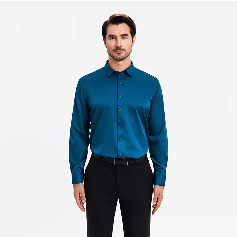 Deep Purple Men's Dress Shirt, Perfect for Weddings, Parties, Business Events, and Performances. White,Black,Blue,Red,Gray,Pink.