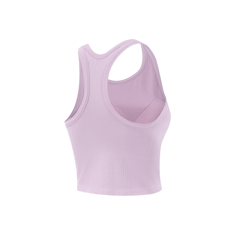 Li-Ning Women's Training Sleeveless Round Neck Vest 89.5%Nylon 10.5%Spandex Comfortable LiNing Sport Knit Camisole AUDV020