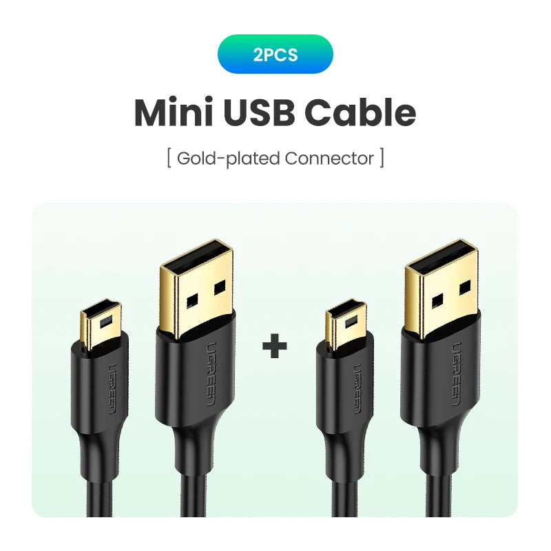Ugreen Mini USB Cable Mini USB to USB Fast Data Charger Cable for MP3 MP4 Player Car DVR GPS Digital Camera HDD Mini USB