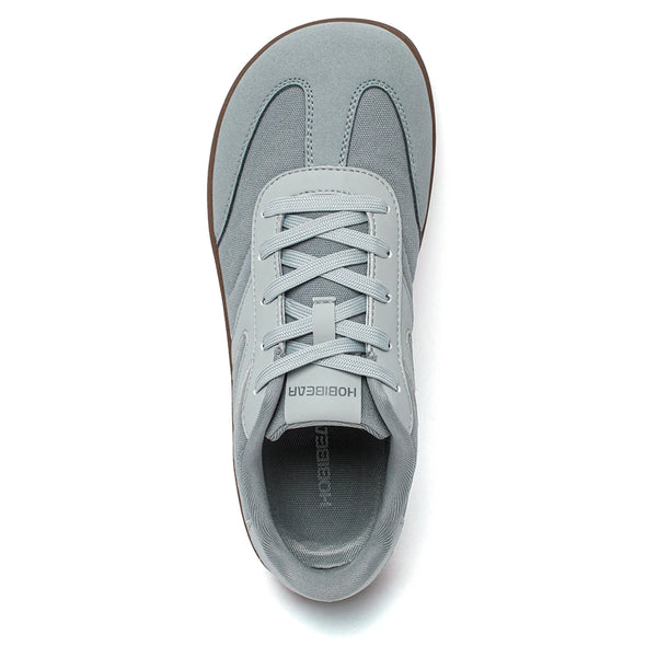 HOBIBEAR Barefoot Wide Toe Sneakers Unisex Zero Drop Minimalist Canvas Shoes Non Slip Lace Up Walking Sneaker