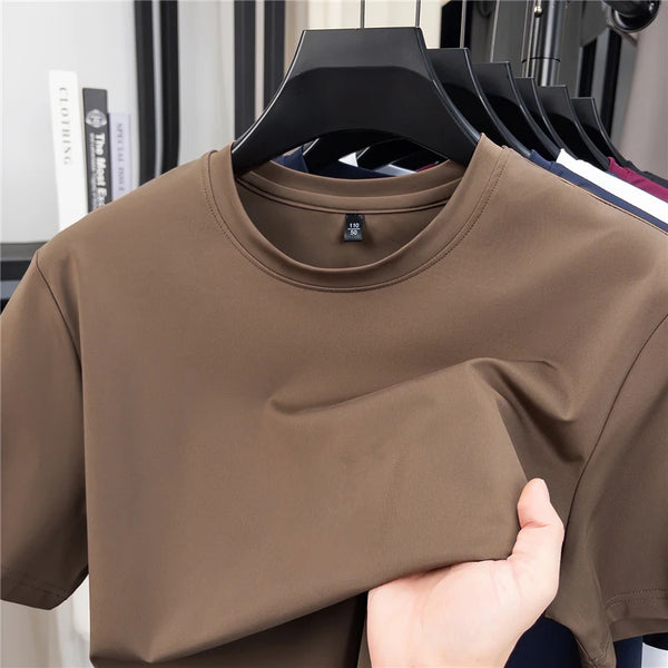 High Quality Man Short-Sleeved T-Shirt Round Neck Letter Print Summer T-Shirt British Style Short Sleeves Ventilate Men's Wear