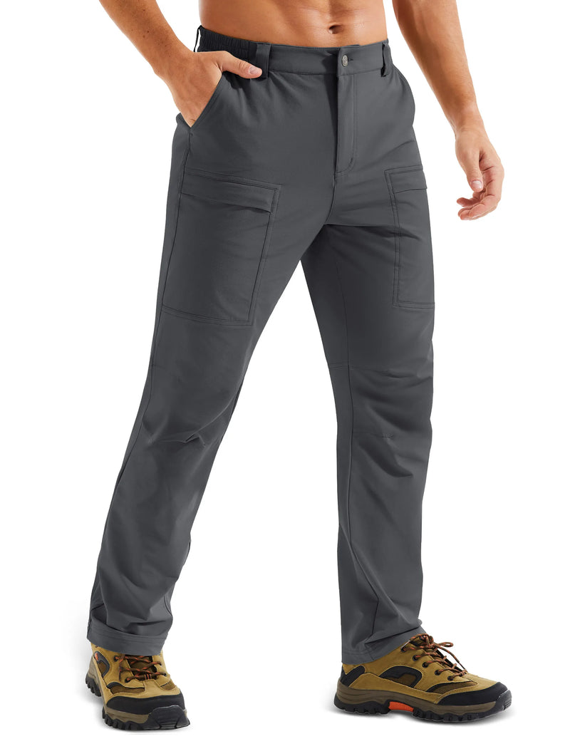 TACVASEN Men's Hiking Pants Lightweight Quick Dry 7 Pockets Travel Pants for Men Water Resistant Ripstop Work Fishing Cargo Pant