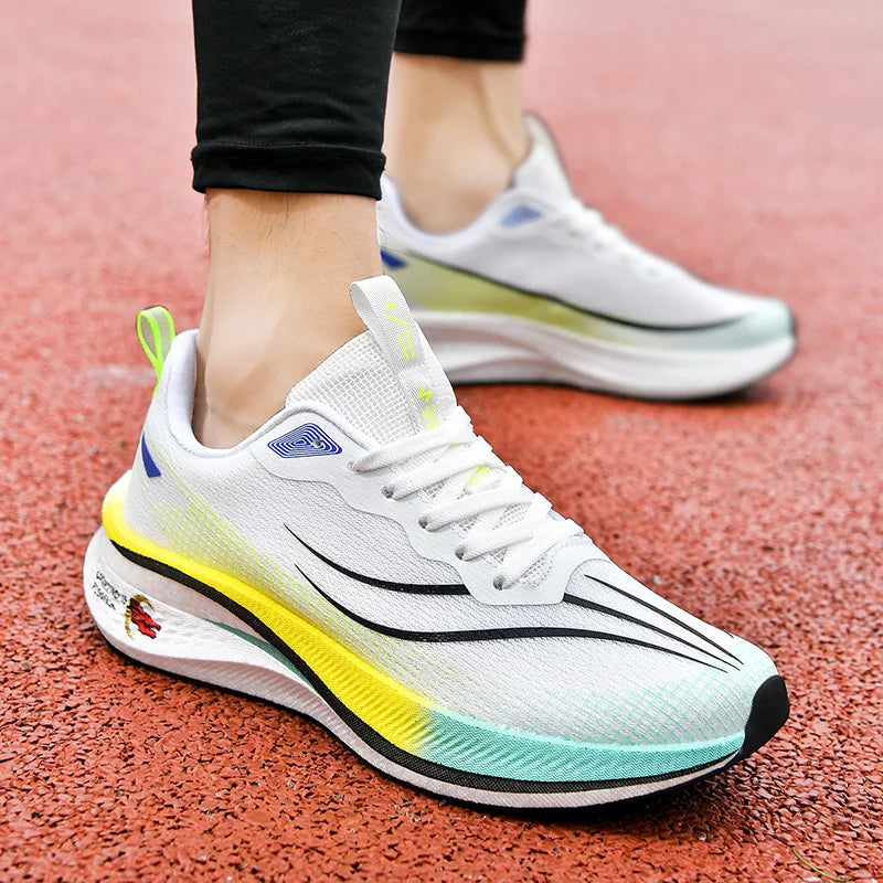 Men's casual sneakers four season new light breathable racing running shoes wear resistant students soft sole speed sports shoes