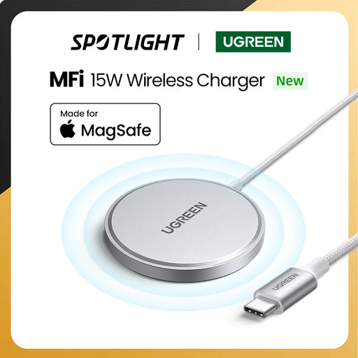 UGREEN MFi Magsafe 15W Wireless Charger Pad 15W Charging Station For iPhone 15 14 13 12 Pro Max For AirPods Pro 2