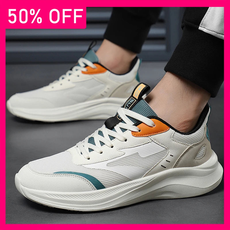 Men Sports Shoes Trendy Mesh Lightweight Rebound Soft Sole City Jogging Tennis Shoes New Durable Non Slip Sports Shoes for Men