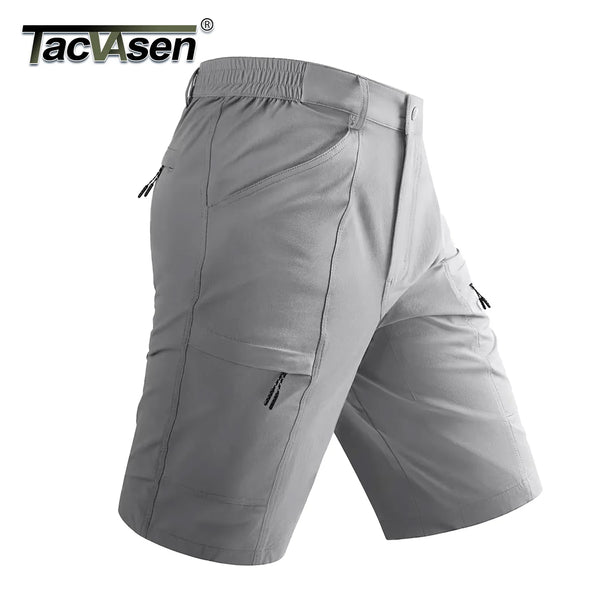 TACVASEN Waterproof Cargo Shorts Men's Summer Quick Dry Hiking Shorts Outdoor Multi-pockets Camping Training Work Shorts Man