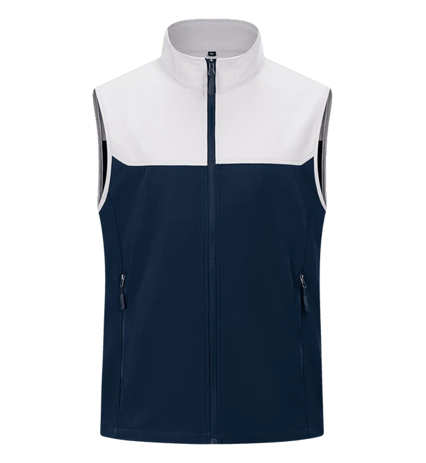 New Customized color-block soft-shell work uniforms for enterprise catering staff waterproof  vest with logo printing