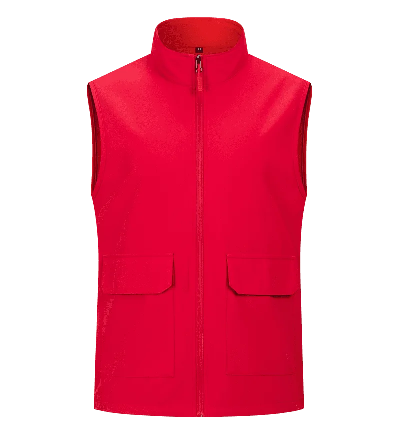 Spring Autumn high-end soft-shell stand-up collar jacket work uniform with logo, 4S store large pocket workwear vest