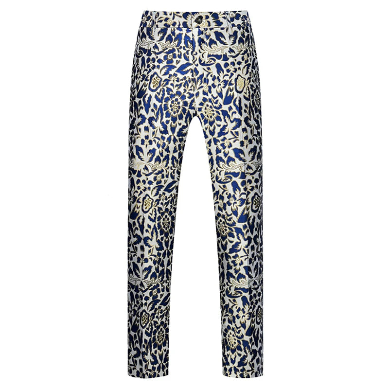 Autumn New Embroidery Suit Trousers Men's, Fashion Casual Pants, Blue Red White Green Pantalones Hombre, Asian Size M-5XL 6XL