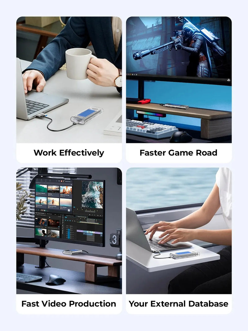 ORICO 40Gbps USB4 M.2 SSD Case with Cooling Fan M2 NVMe Case Enclosure Compatible with Thunderbolt 3 4 USB3.2 for MacBook Pro