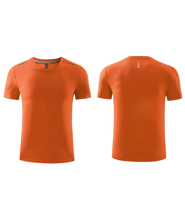 6XL Ice Silk quick-drying round-neck T-shirt  cool breathable non-sticky summer sports safe eye-catching in night running