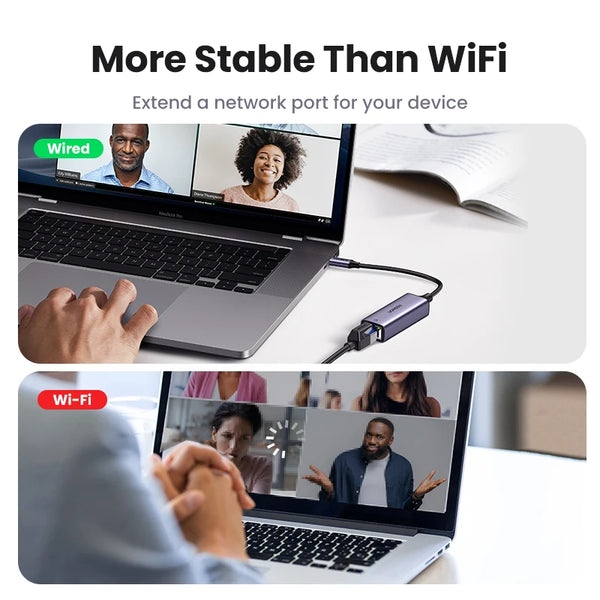 UGREEN USB C Ethernet Adapter 1000Mbps USB Lan RJ45 1Gbpsfor Laptop MacBook Samsung iPad Accessories Gigabit Network Card Dongle