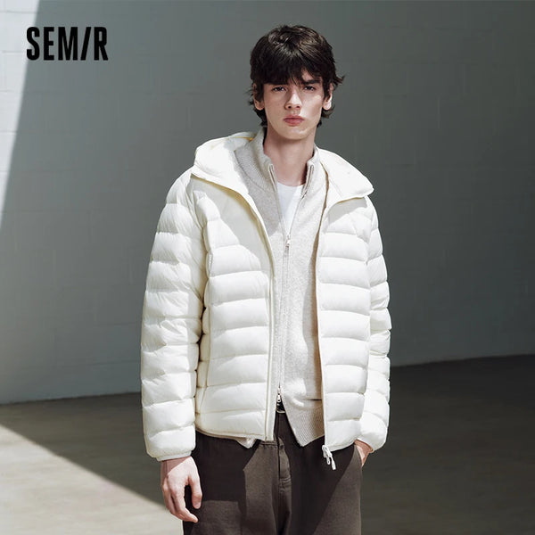 អាវធំ Semir សម្រាប់បុរសនិងស្ត្រី ៩០ ភាគរយ ធ្វើពីរោមចៀម មានក្រណាត់ មានស្រទាប់ខាងក្នុងការពាររោមចៀម ទម្ងន់ស្រាល រចនាបថទំនើប ថ្មីឆ្នាំ ២០២៦