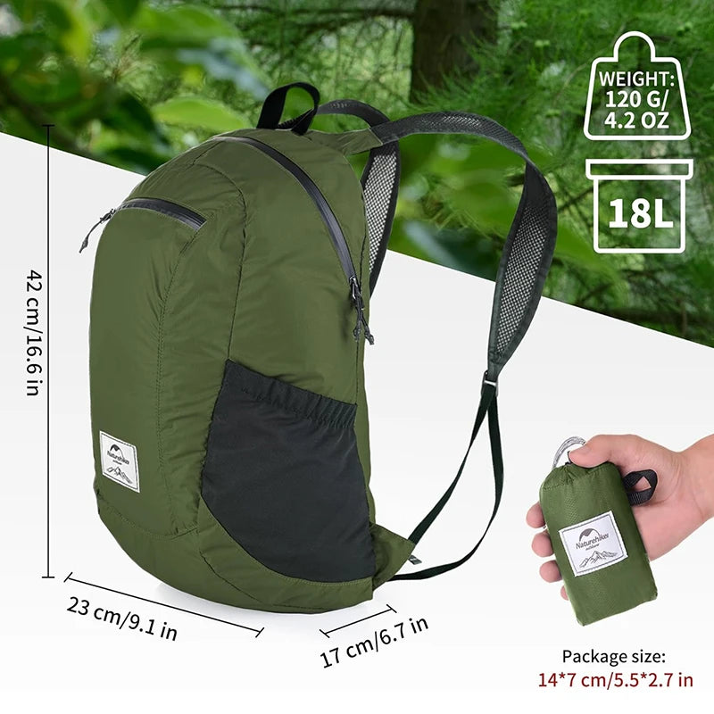 Naturehike 2025 Camping Backpack 30L Large Capacity Portable Foldable Waterproof Shoulder Bag Outdoor Travel Hiking Picnic Bag