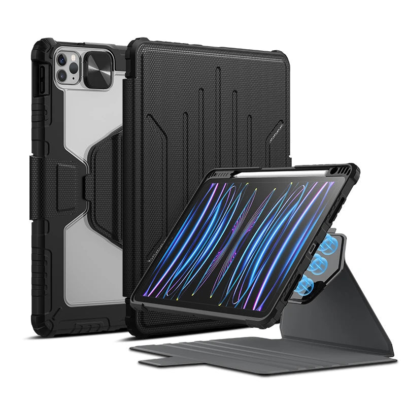 NILLKIN For iPad Pro 12.9 inch Case Magnetic Case For iPad Air 13 11 2024 for iPad 10th Generation Multifunctional Leather Case