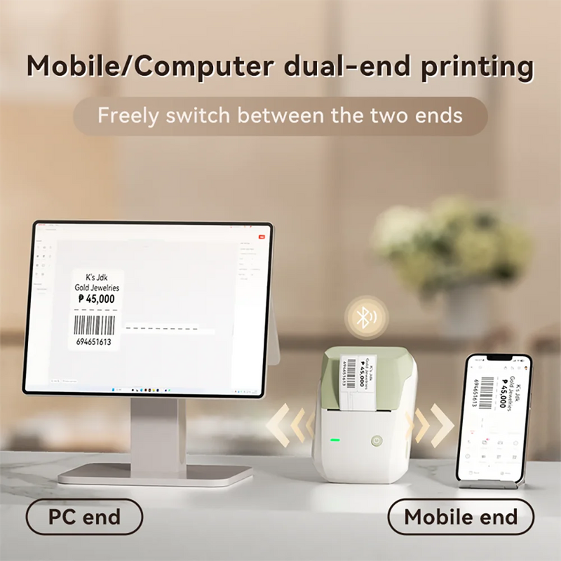 NIIMBOT B1/B21 Jewelry Label Printer Self Adhesive DIY Self-Adhesive Jewelry Necklace Bracelet Ring Price Tag for Bussiness