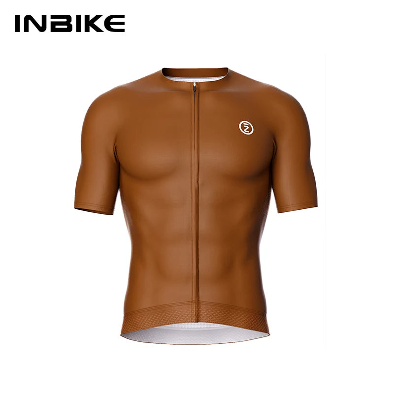 INBIKE New Pro Cycling Jersey Man MTB Jersey Road Bike Short Sleeved Shirts Road Reflective Bicycle Jersey MTB Cycling Clothing