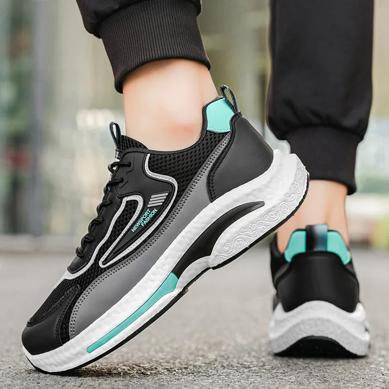 Men's sneakers four seasons mesh breathable soft sole non-slip comfort outdoor casual running shoes fashion student sports shoes