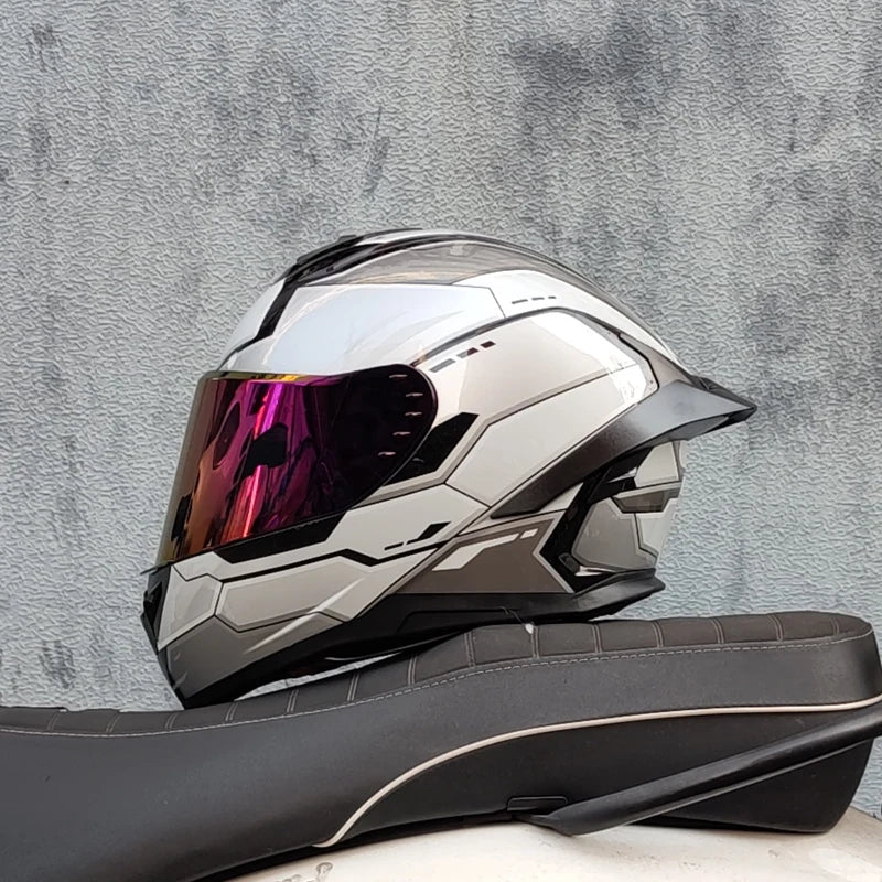Full face motorcycle helmet double shield racing motorcycle helmet funda casco moto