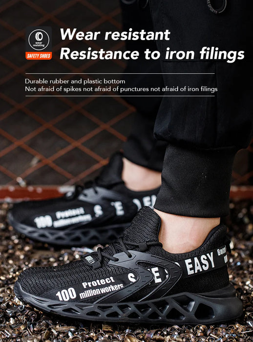 Autumn Safety Shoes For Men And Women Light Work Safty Sneakers Steel Toe Shoe Anti-smash Sneaker Indestructible Shoes YIZHONCO