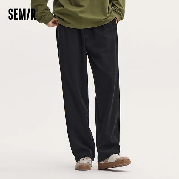 ខោបុរស Semir ខោកីឡាប៉ាក់រលុងត្រង់សម្រាប់បុរសនិងស្ត្រី ស្ទីលប្រចាំថ្ងៃ ខោធម្មតា ខោសរទរដូវទន់ 2026