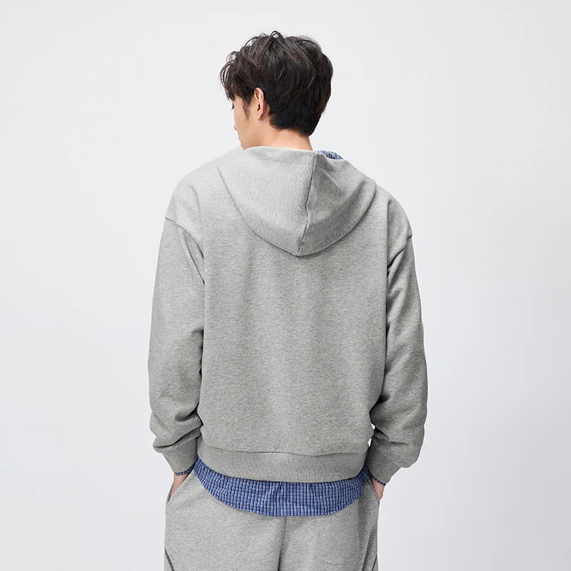 Semir Men Jacket Mock Layer Knit Panel Loose Fit 2026 Autumn Urban Casual Couple Style Lightweight Everyday Outerwear