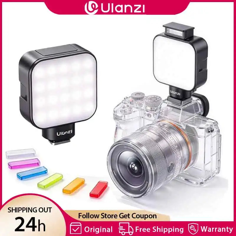 ភ្លើងវីដេអូ Ulanzi F8 ចល័ត RGB ពន្លឺកាមេរ៉ា GN8 2500-6500K បំពេញពន្លឺសម្រាប់ Canon សម្រាប់ Sony សម្រាប់ Nikon សម្រាប់ Fuji Vlog Photography