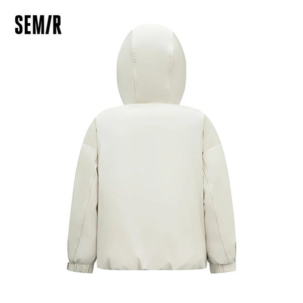 អាវក្រៅ Semir សម្រាប់បុរស មានខ្សែចង មានមួក សម្រាប់ធ្វើដំណើរក្នុងទីក្រុង ឆ្នាំ២០២៦ សម្លៀកបំពាក់ប្រចាំថ្ងៃរដូវរងាថ្មី សម្រាប់ទីក្រុង ស្ទីលធម្មតា អាកាសធាតុត្រជាក់ ពាក់ជាស្រទាប់ៗ