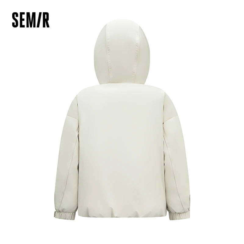 អាវក្រៅ Semir សម្រាប់បុរស មានខ្សែចង មានមួក សម្រាប់ធ្វើដំណើរក្នុងទីក្រុង ឆ្នាំ២០២៦ សម្លៀកបំពាក់ប្រចាំថ្ងៃរដូវរងាថ្មី សម្រាប់ទីក្រុង ស្ទីលធម្មតា អាកាសធាតុត្រជាក់ ពាក់ជាស្រទាប់ៗ