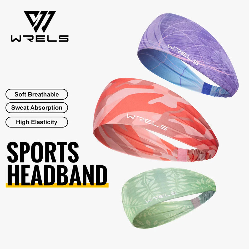 WRELS Sports Headbands for Men Women Elastic Sweatbands Non Slip Hair Bands for Gym Yoga Running Fitness Outdoor Sports Headband