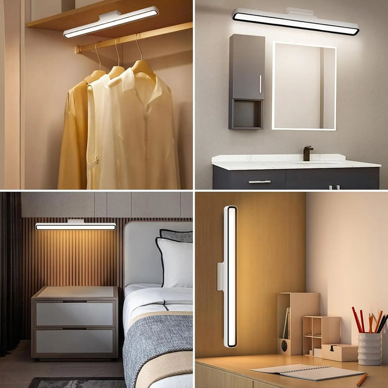LED Desk Lamps USB Rechargeable Night Light Stepless Dimming Table Lamp Hanging Magnetic Bedroom Table Reading Learning Lighting
