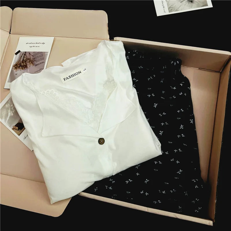 Women's Home Clothes Chest Pad Short Sleeve Sleepwear New Summer Pajamas with Shorts Night Wear Female Floral Nightwear Woman